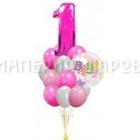 Букет из воздушных шаров Светлый праздник для девочки