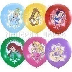 Облако из шариков Веселые принцессы 50 шт