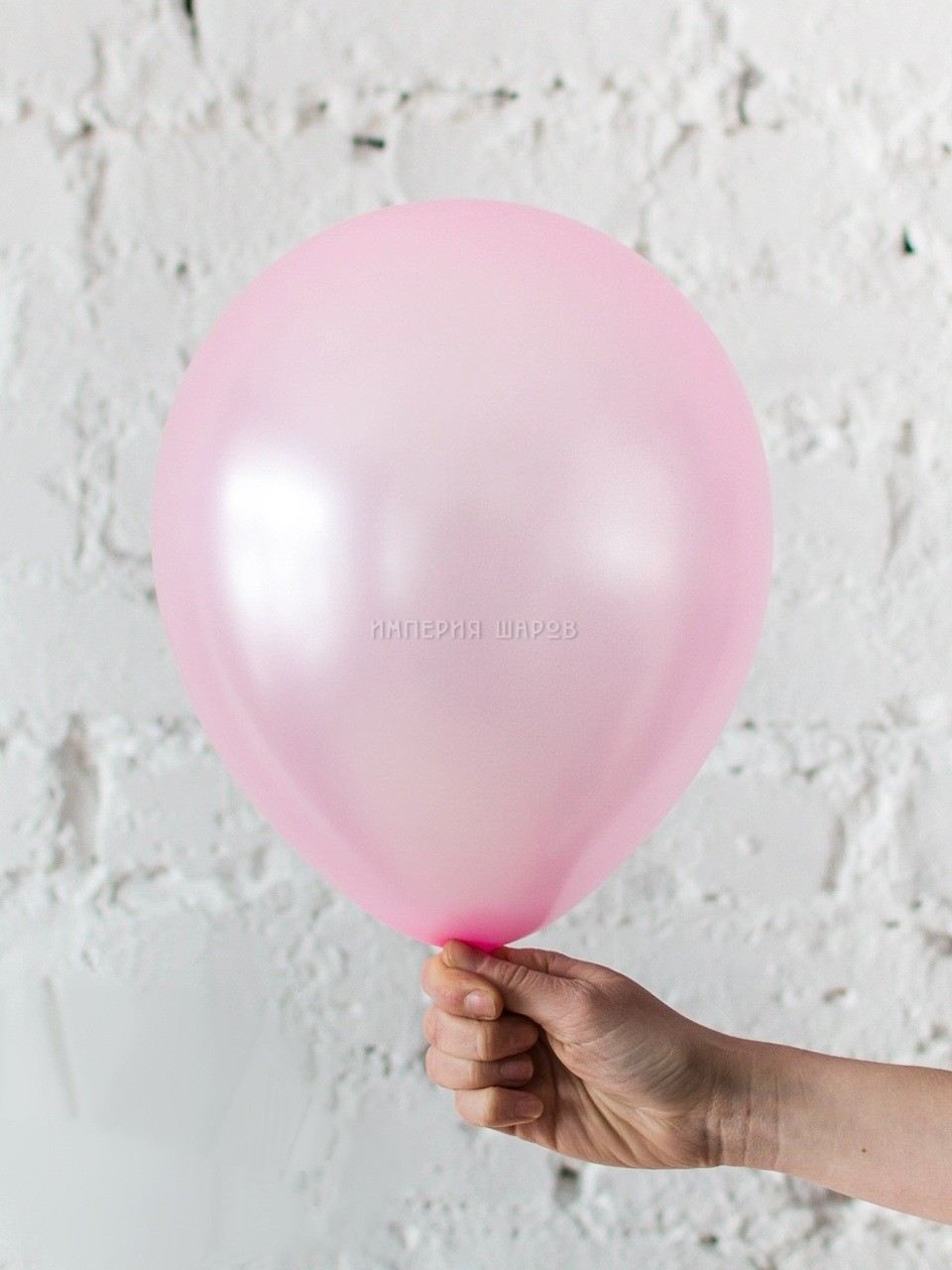 Латексный шарик нежно-розовый перламутровый