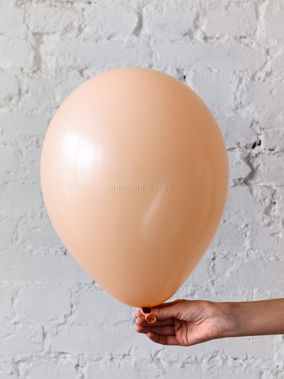 Гелиевый шарик персиковый матовый