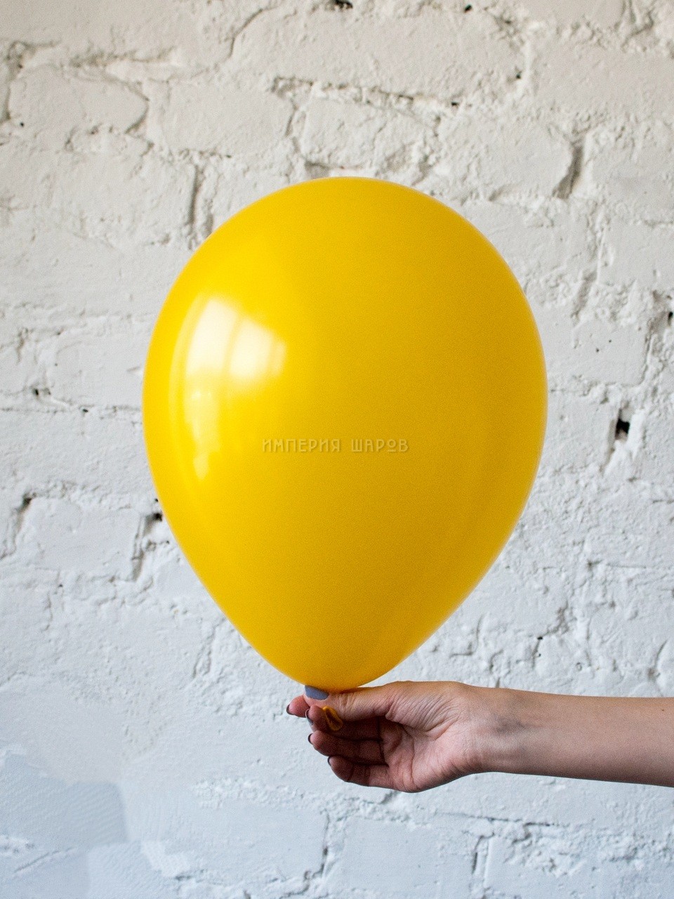 Гелиевый шарик ярко-жёлтый матовый