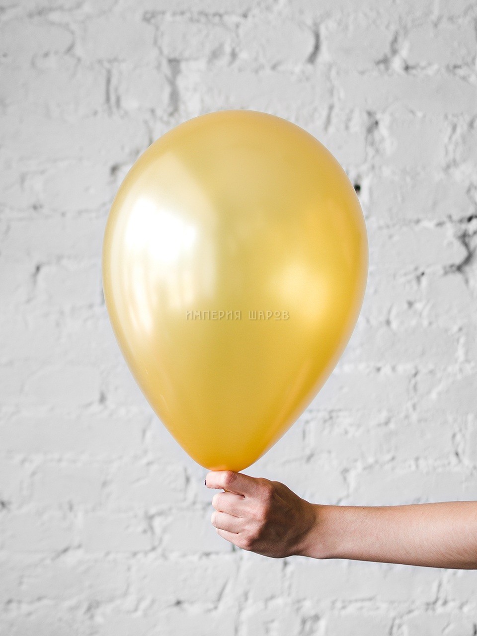 Латексный шарик золотой металлик