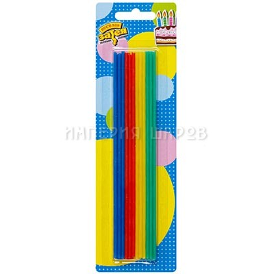 Свечи для торта Ассорти 17см 24шт