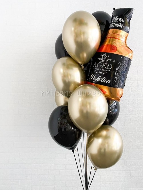 Букет воздушных шариков «Бутылка с брызгами»