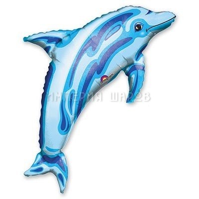 Шар фигура Дельфин синий